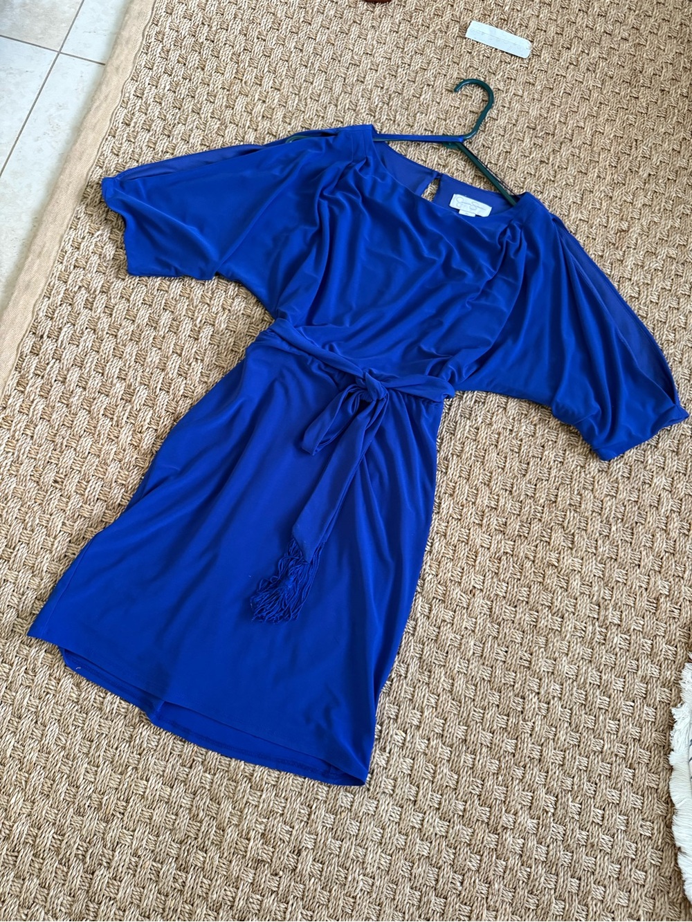 Royal Blue Belted Sleeve Dress